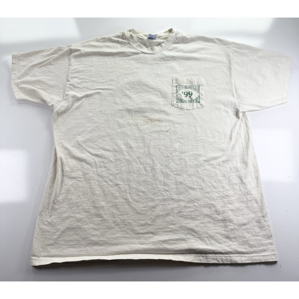 Vintage 1999 Hanes Beefy T Rabun Aid Program Tee XXL Shirt USA Christian Mission